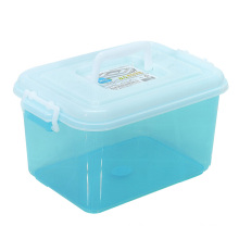 Caja de almacenamiento de plástico de cristal para el hogar (SLSN020)